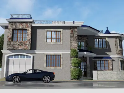 3D House Model 04 Low-poly 3D model