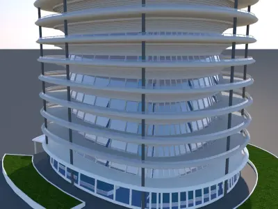 Apartment tower 3D model