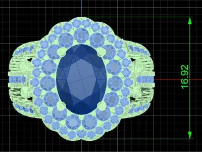 Jewelry ring 355 3D print model
