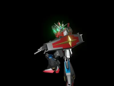 TheMechaNoid 1 gundam with lights 3D model