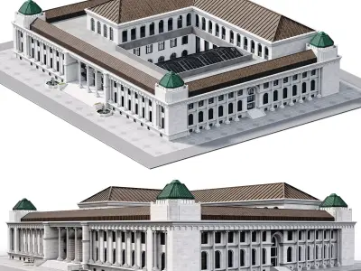 Building03 NewYork-Style Low-poly 3D model