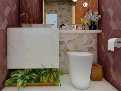 Modern Toilet 3D Model  3D model