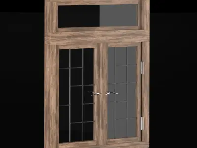 Modern Wooden windows 3D model