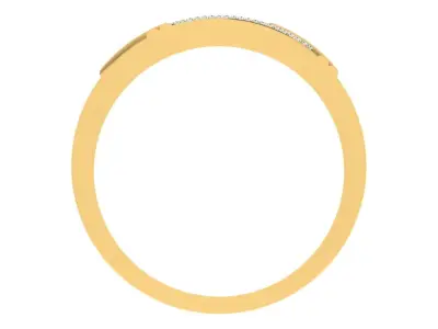 Light Weight Yellow Gold Diamond Ring  -ZA RN 4217 3D print model