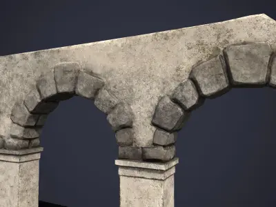 Old Abandoned Arch Low-poly 3D model