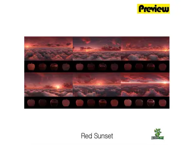 Realistic HDRI 18pcs 12k Sky Cloud Low-poly 3D model