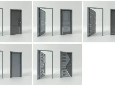 Door sets 10 3D model