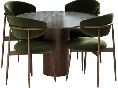 Dining set 03 3D model purchase