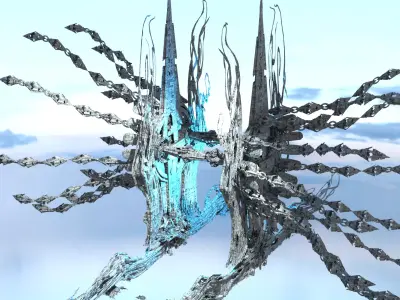 interstellar  Archway space city  Low-poly 3D model