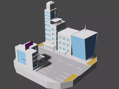 MIniature Town 3D model
