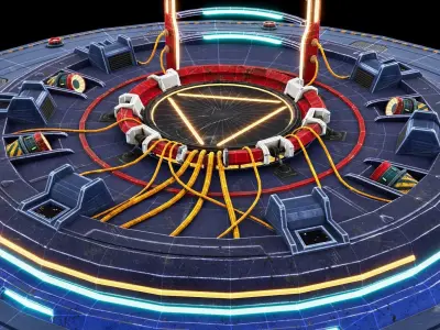 011 Scifi Lifting Platform Low-poly 3D model