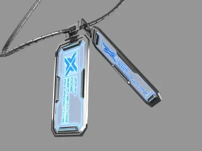 Sci-fi Holotags 3D model