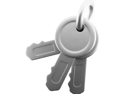 3d metallic color key cartoon icon 3D model