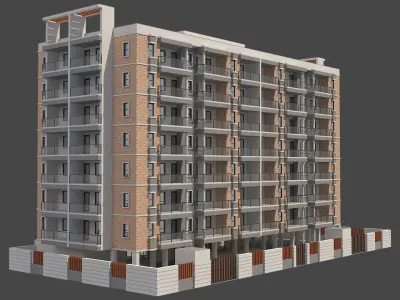 Apartment Building 14 3D model