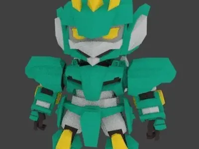 Super Mecha 1 - Bysreg of Code Name B3Y12 Low-poly 3D model