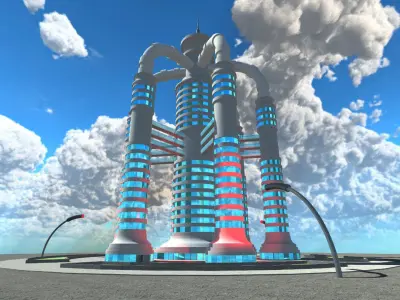 Sci-Fi Building 10 3D model