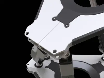 Hexapod - Stewart Table  - Mechanical Joint - Rigged 3D model