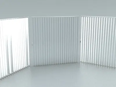 laos Vertical Blinds Low-poly 3D model