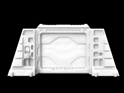 PACK 3 SCI FI OPENABLE DOORS - PRINTABLE 3D MODEL 3D print model