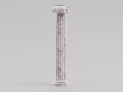 Ionic Column V1 - Volute Classical Pillar 3D model