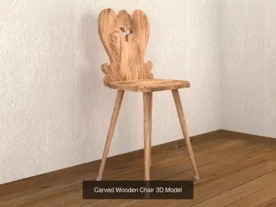 Wooden Chairs Collection 3D Model Pack