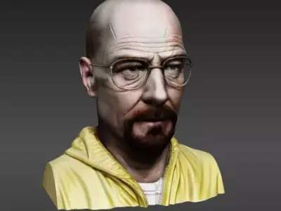 Walter White Bust Breaking Bad 3D print model
