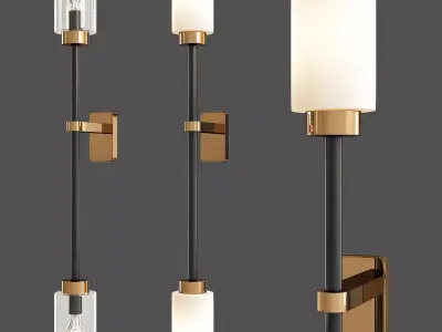 RESTORATION LINE GLASS WALL 2 Low-poly 3D model