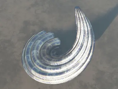 Swirling tower 3D model