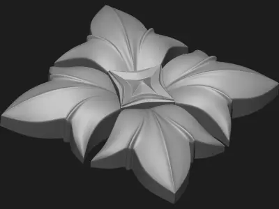 Square rosette 011 3D model