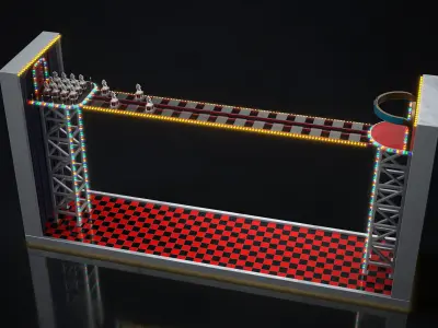 Squid Game the glass bridge in vip room 3D model