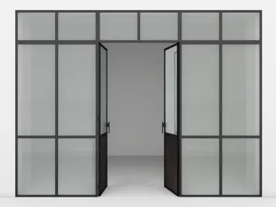 Aluminium door 6 3D model