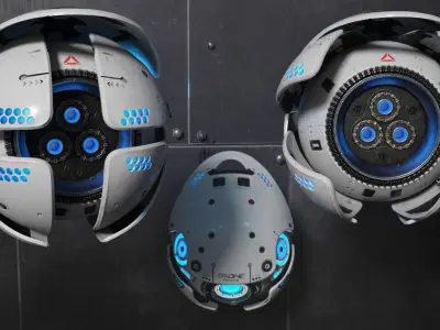 Sci Fi Drone Low-poly 3D model