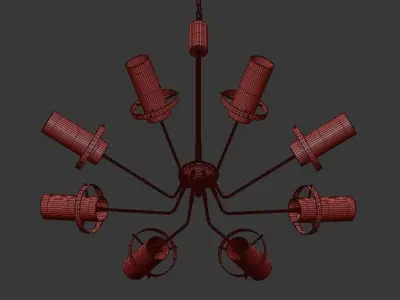 Stilnovo Modernist Chandelier 3D model