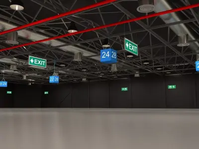 Exhibition Hall Ceiling 3D model