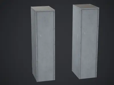 Metal Cabinet - PBR Texture Low-poly 3D model