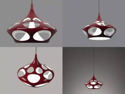 Space-time modern pendant lights for living room - lighting i... 3D model