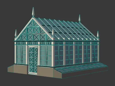 Beautiful Garden Greenhouse 3D model