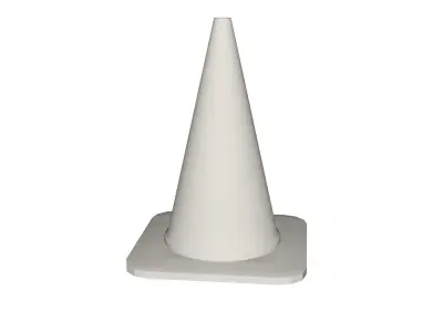 Road cone Low-poly 3D model get