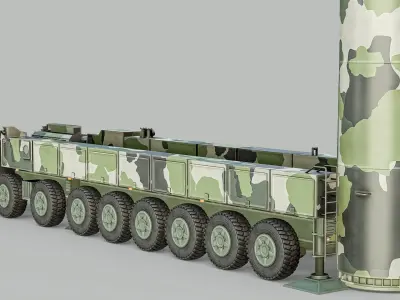  Dongfeng DF-41 Rigged Mobile Intercontinental Ballistic Missile PBR 
