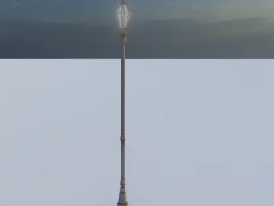 3D STREET LAMP SET Low-poly 3D model