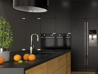 Modern kitchen interior 3D model