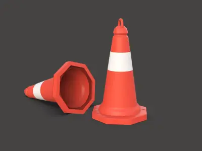 Prop96 Traffic Cone Low-poly 3D model