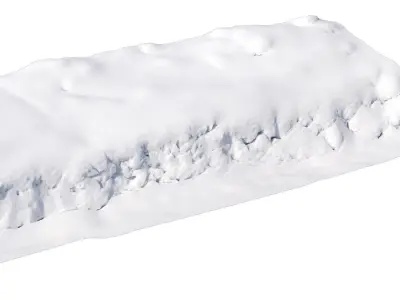 Low snow cliff 3D model