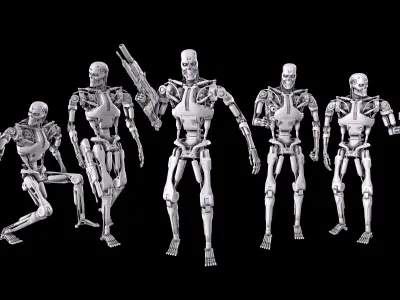 Terminator T-800 Endoskeleton Bundle 3D print model