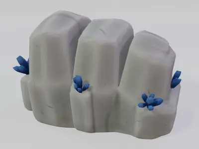 Ore mineral Low-poly 3D model