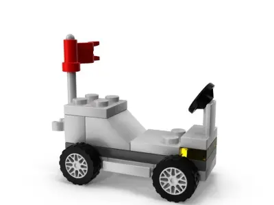 space Vehicle lego Low-poly 3D model