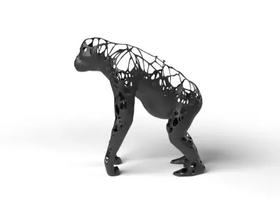 Orangutan Dust Voronoi Low-poly 3D model