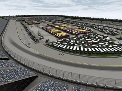 Milwaukee Mile Speedway Game Ready Low-poly 3D model