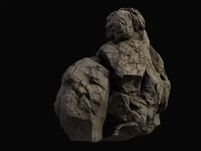 mountain temple Low-poly 3D model