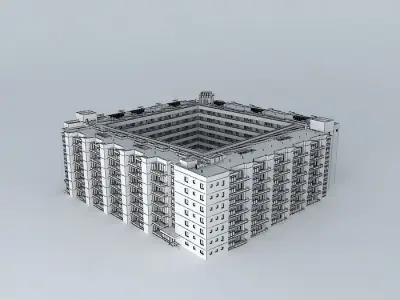 Condominium building Free 3D model